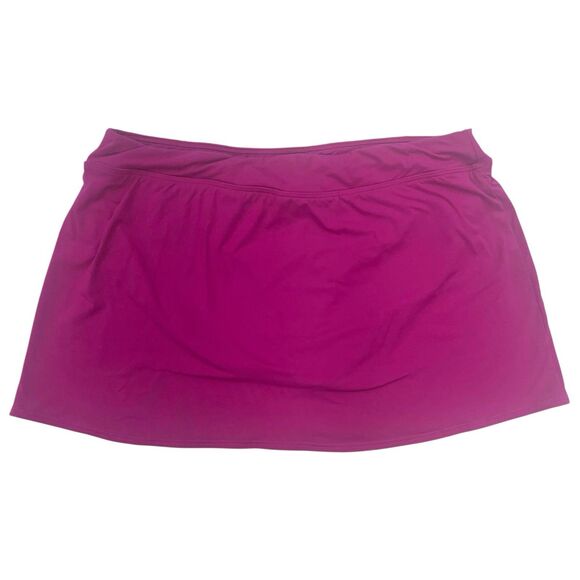 Lands’ End Women's Plus Size 18 Magenta Swim Skirt Built-In Brief Swim Bottoms - Picture 2 of 4